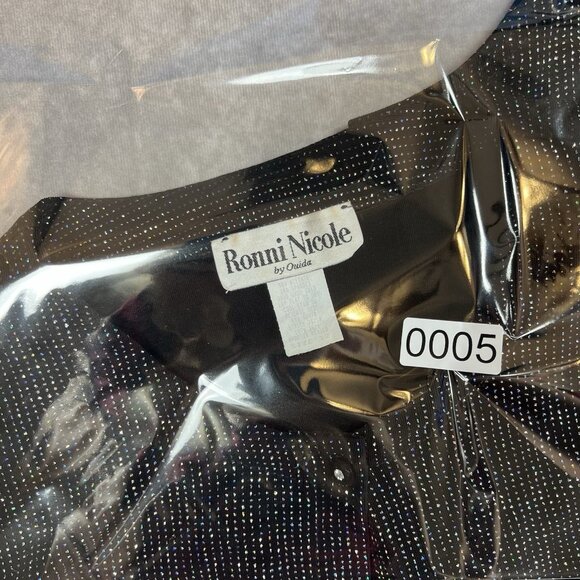 Ronni Nicole by Ouida Black Glitter Knit Tank Dress & Cardigan Twin Set Size 12 - Picture 11 of 12